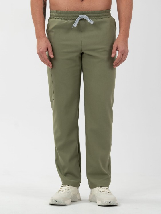 Bluza medyczna męska scrubs BASIC OLIVE