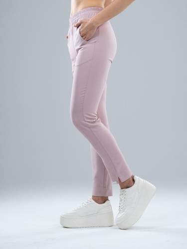 Spodnie medyczne damskie scrubs PROSTE ROSY NUDE