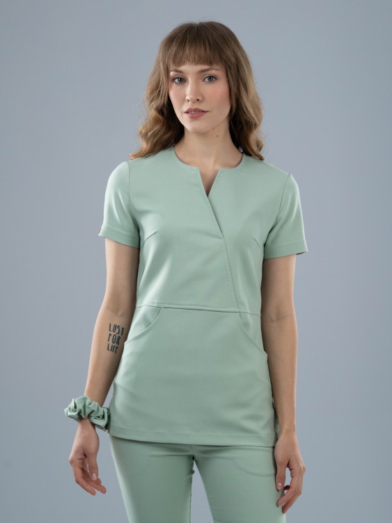 Bluza medyczna damska scrubs SLIM MATCHA LATTE