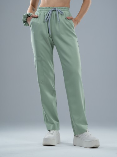 Spodnie medyczne damskie scrubs COMFY MATCHA LATTE