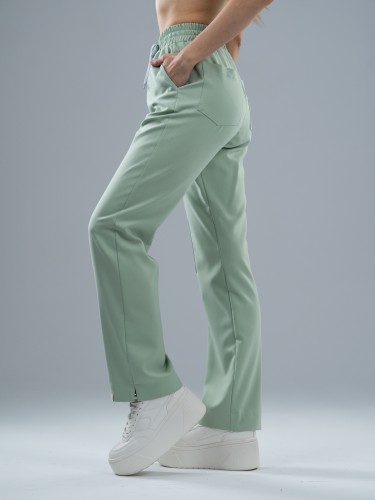Spodnie medyczne damskie scrubs COMFY MATCHA LATTE
