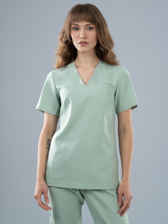 Bluza medyczna damska scrubs COMFY MATCHA LATTE