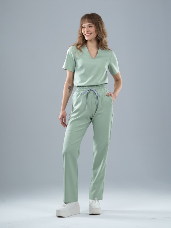 Bluza medyczna damska scrubs COMFY MATCHA LATTE