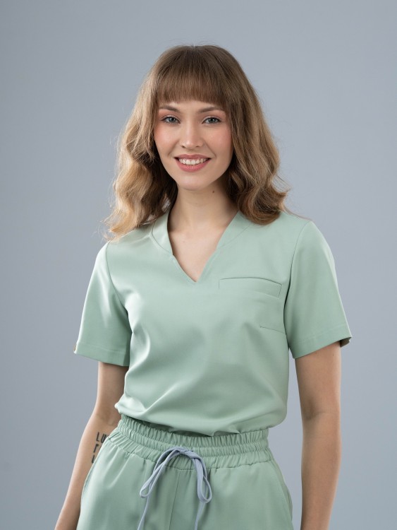 Bluza medyczna damska scrubs COMFY MATCHA LATTE