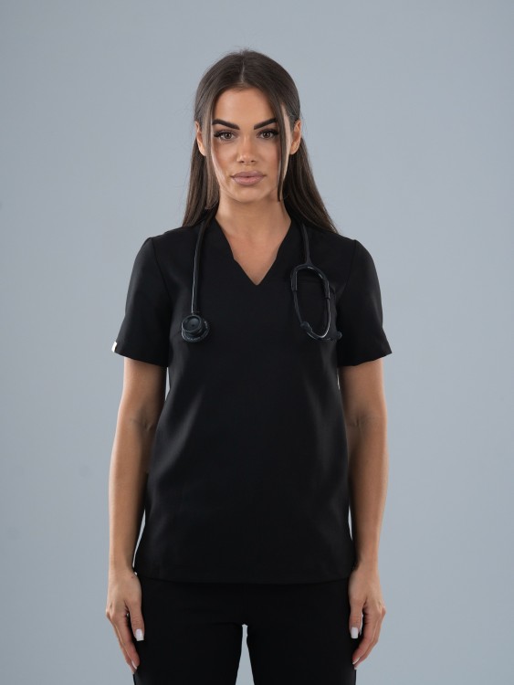 Bluza medyczna damska scrubs COMFY CZARNA
