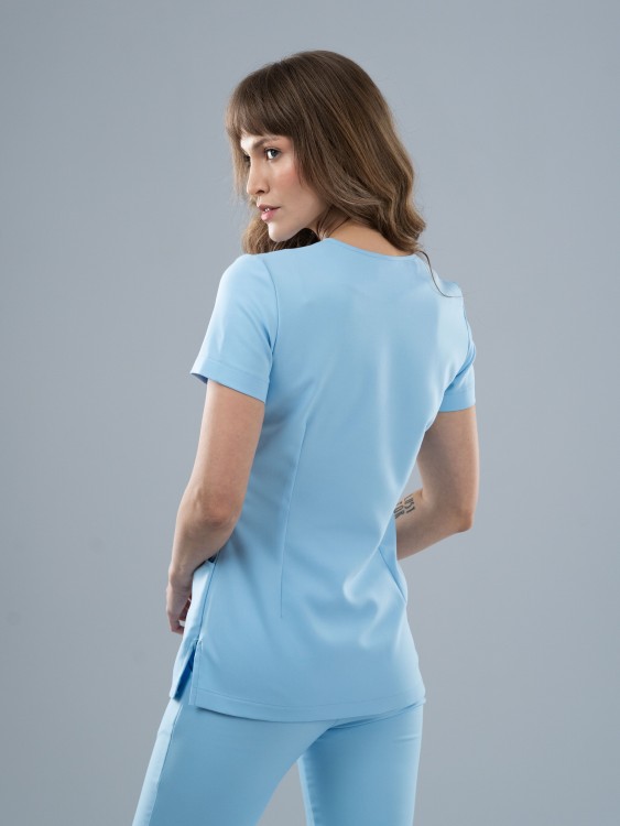 Bluza medyczna damska scrubs SLIM SKY BLUE