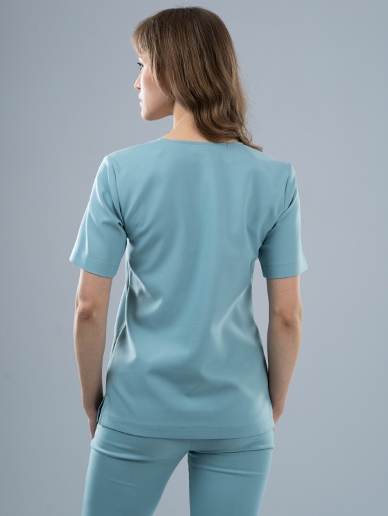 Bluza medyczna damska scrubs BASIC SZAŁWIA