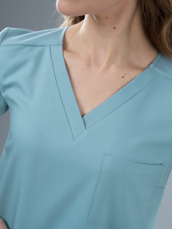 Bluza medyczna damska scrubs BASIC SZAŁWIA