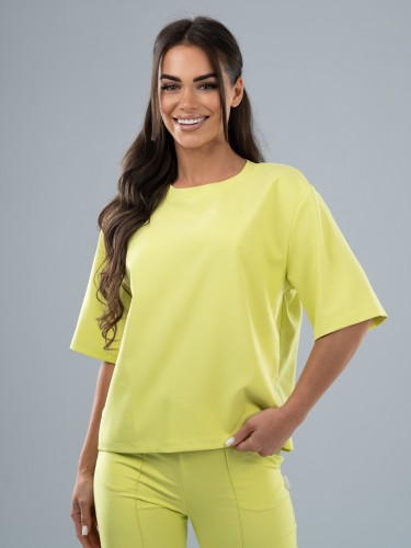 Bluza medyczna damska scrubs BASIC PRO LIMONKA