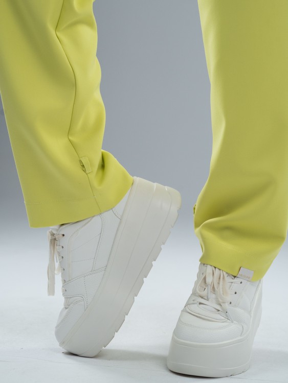 Spodnie medyczne damskie scrubs BASIC PRO LIMONKA