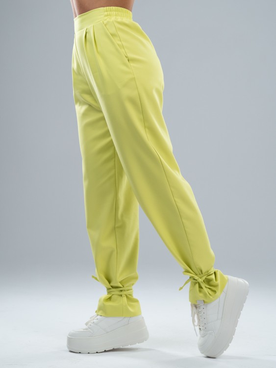 Spodnie medyczne damskie scrubs BASIC PRO LIMONKA