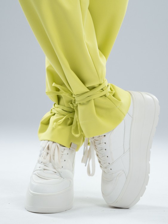 Spodnie medyczne damskie scrubs BASIC PRO LIMONKA