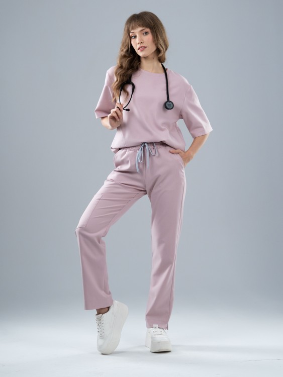 Bluza medyczna damska scrubs BASIC PRO ROSY NUDE