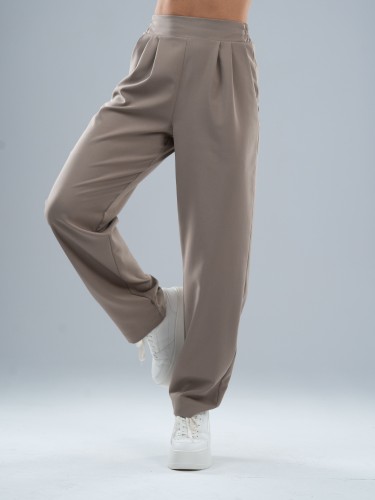 Spodnie medyczne damskie scrubs BASIC PRO MOKKA