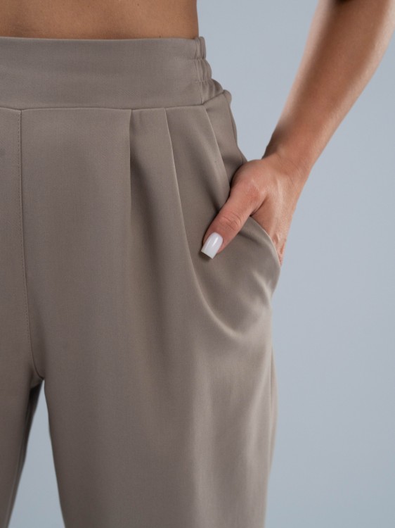 Spodnie medyczne damskie scrubs BASIC PRO MOKKA