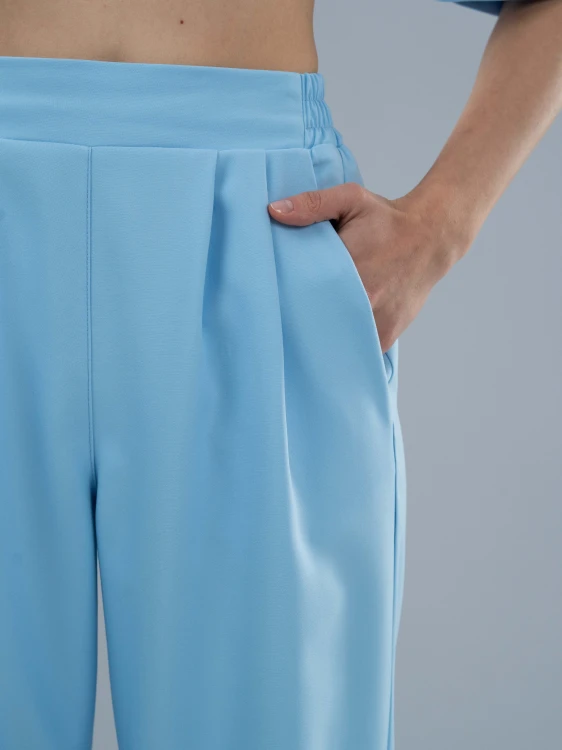 Spodnie medyczne damskie scrubs BASIC PRO SKY BLUE