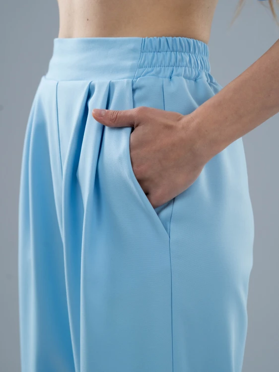 Spodnie medyczne damskie scrubs BASIC PRO SKY BLUE