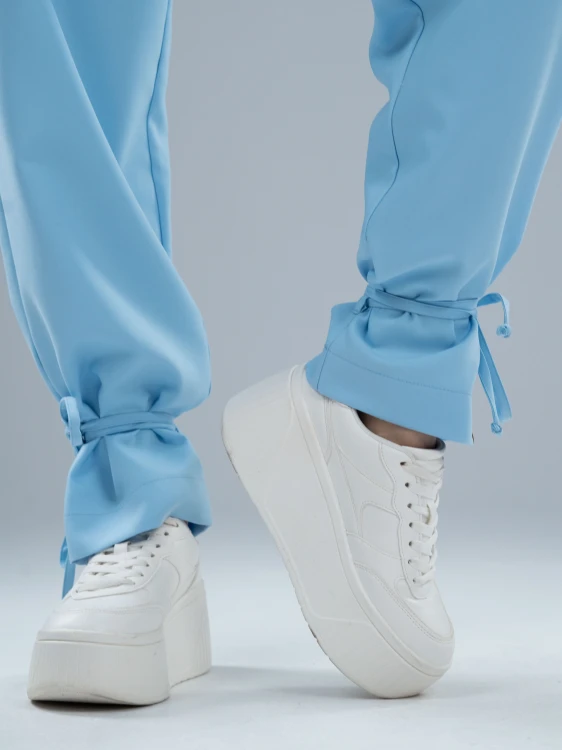 Spodnie medyczne damskie scrubs BASIC PRO SKY BLUE