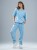 Spodnie medyczne damskie scrubs BASIC PRO SKY BLUE
