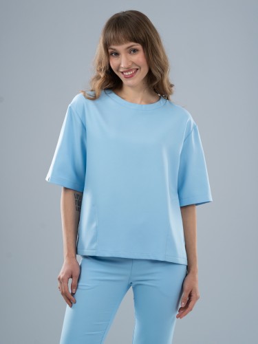 Bluza medyczna damska scrubs BASIC PRO SKY BLUE