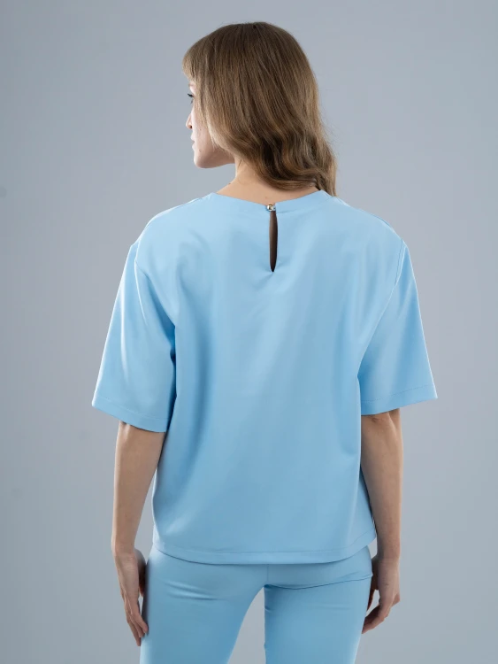 Bluza medyczna damska scrubs BASIC PRO SKY BLUE