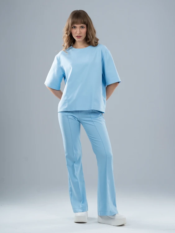 Bluza medyczna damska scrubs BASIC PRO SKY BLUE