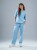 Bluza medyczna damska scrubs BASIC PRO SKY BLUE
