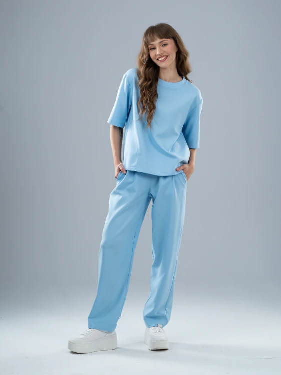 Bluza medyczna damska scrubs BASIC PRO SKY BLUE