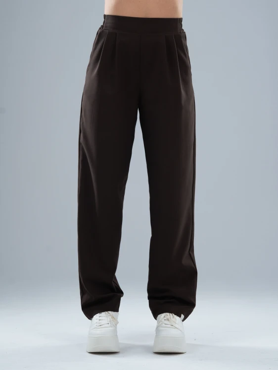 Spodnie medyczne damskie scrubs BASIC PRO CZEKOLADA