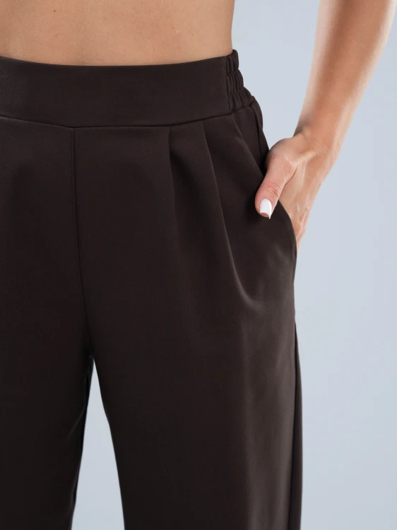 Spodnie medyczne damskie scrubs BASIC PRO CZEKOLADA