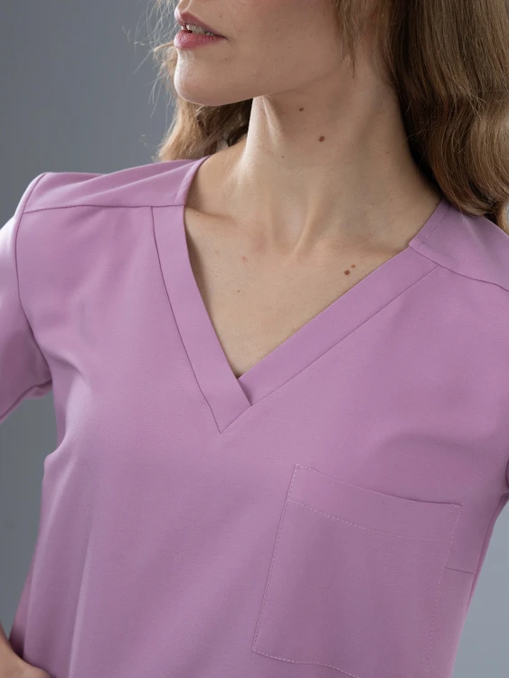 Bluza medyczna damska scrubs BASIC PARIS PINK