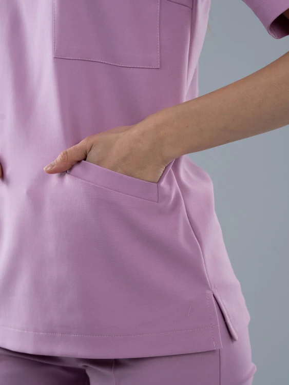 Bluza medyczna damska scrubs BASIC PARIS PINK