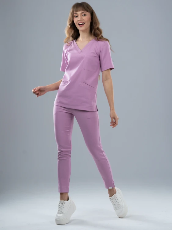 Bluza medyczna damska scrubs BASIC PARIS PINK