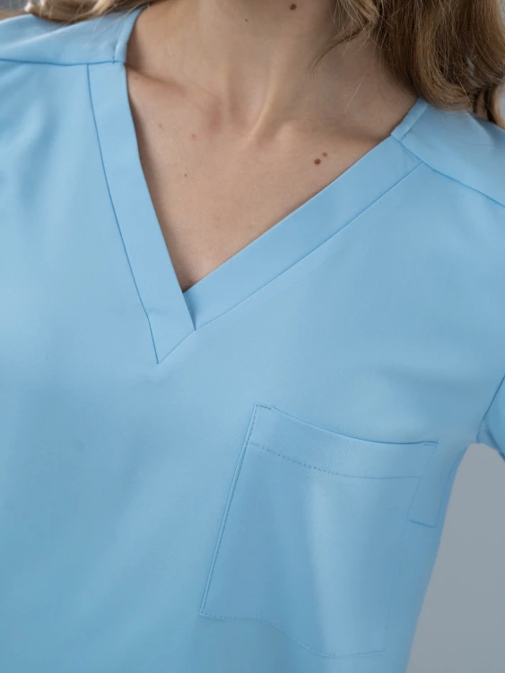 Bluza medyczna damska scrubs BASIC SKY BLUE