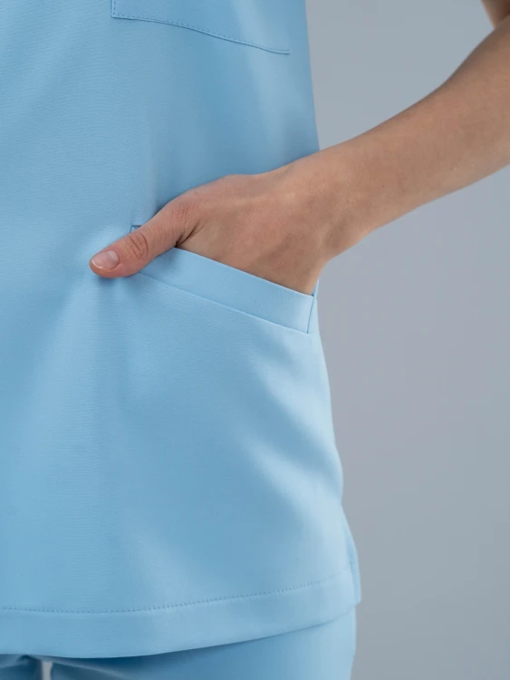 Bluza medyczna damska scrubs BASIC SKY BLUE
