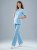 Bluza medyczna damska scrubs BASIC SKY BLUE