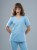 Bluza medyczna damska scrubs BASIC SKY BLUE