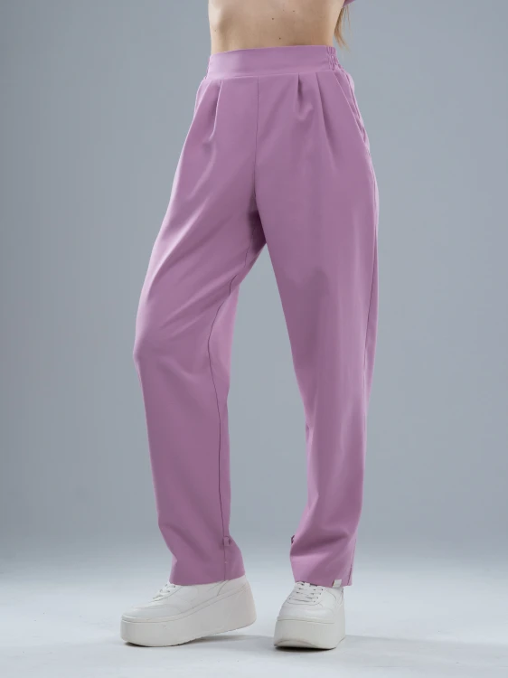 Spodnie medyczne damskie scrubs BASIC PRO PARIS PINK