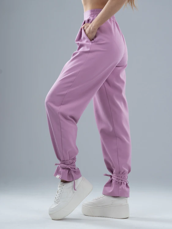 Spodnie medyczne damskie scrubs BASIC PRO PARIS PINK