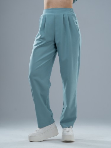 Spodnie medyczne damskie scrubs BASIC PRO SZAŁWIA