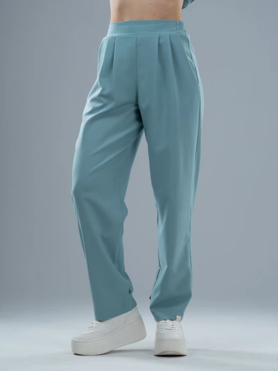 Spodnie medyczne damskie scrubs BASIC PRO SZAŁWIA