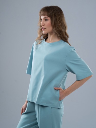 Bluza medyczna damska scrubs BASIC PRO SZAŁWIA