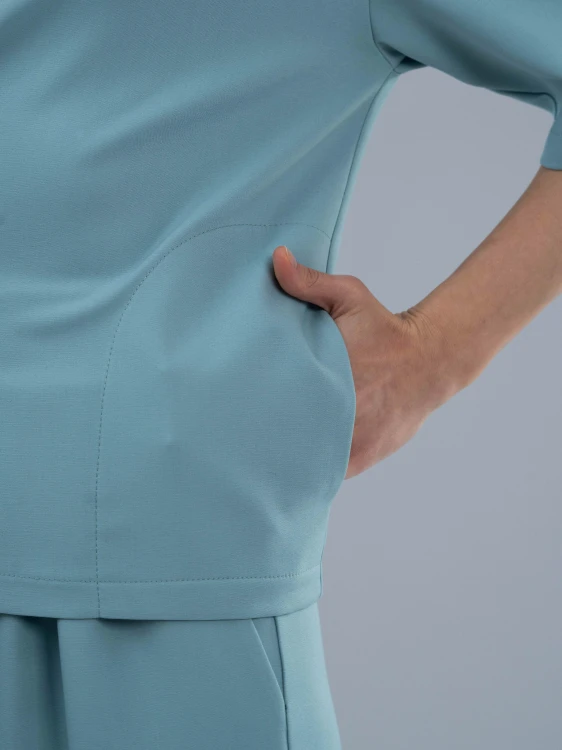 Bluza medyczna damska scrubs BASIC PRO SZAŁWIA