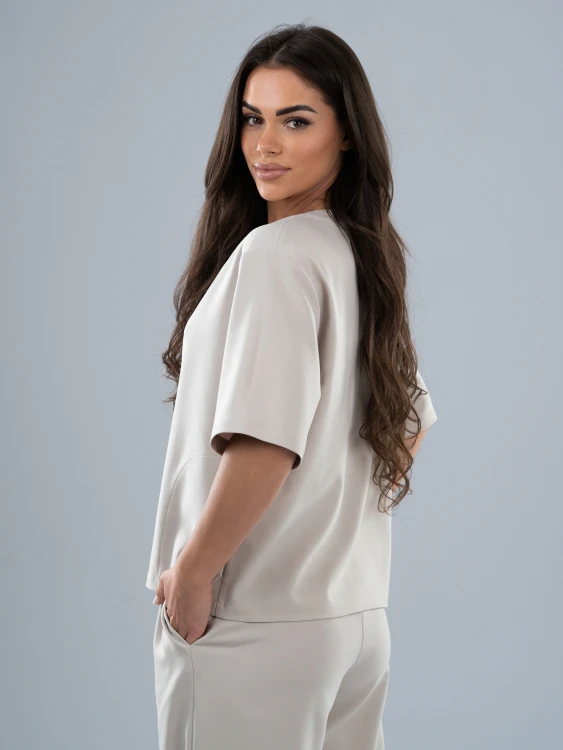 Bluza medyczna damska scrubs BASIC PRO COLD NUDE