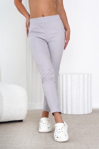 Spodnie medyczne damskie scrubs PROSTE MILKY GREY