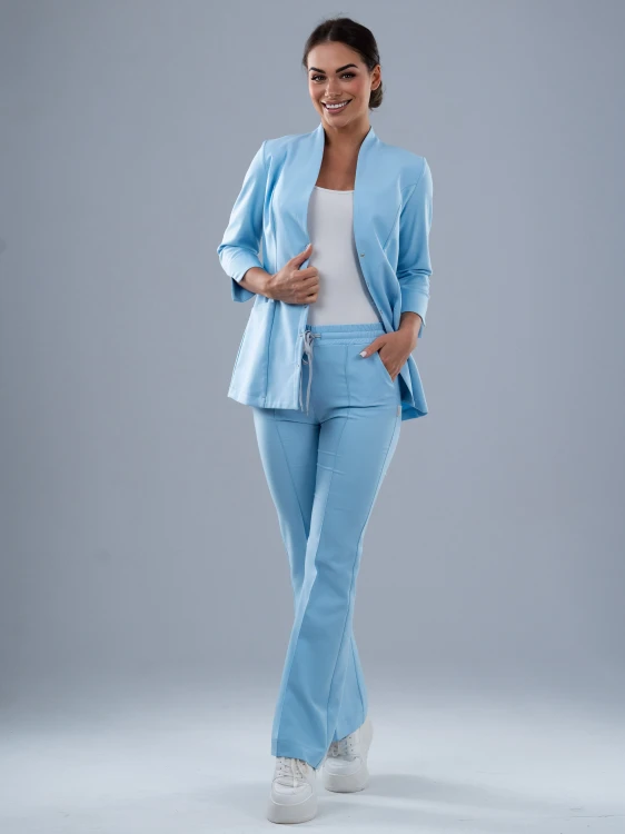 Fartuch medyczno-kosmetyczny CLASSY SKY BLUE krótki
