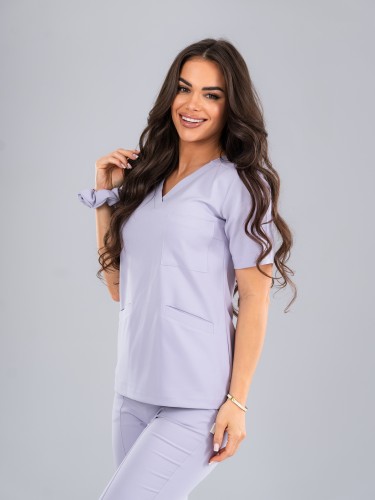 Bluza medyczna damska scrubs BASIC LILA