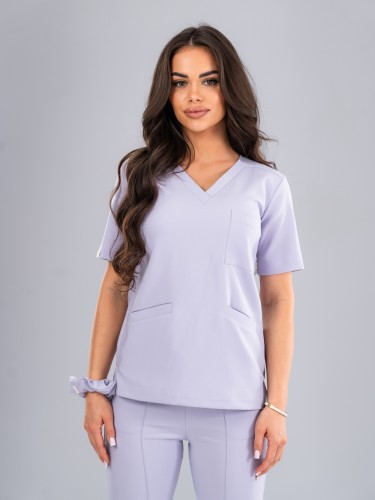 Bluza medyczna damska scrubs BASIC LILA