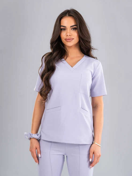 Bluza medyczna damska scrubs BASIC LILA