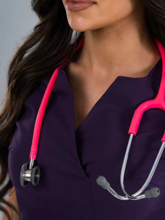 Bluza medyczna damska scrubs SLIM ŚLIWKA